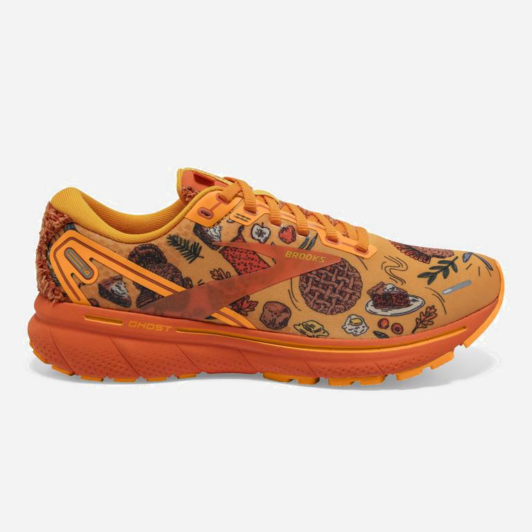 Brooks Ghost 14 Cushioned Hardloopschoenen voor Heren Goud/Oranje (LDFEH-6805)